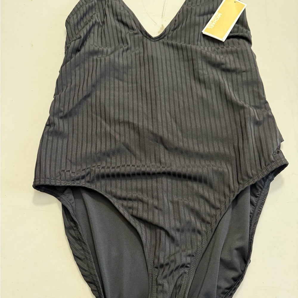 Michael Kors Black Textured Swimsuit